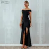 Adyce 2019 Summer Women Bandage Dress Sexy Black Long Maxi Club Dress Vestidos Elegante con spalle scoperte Celebrity Runway Party Dress T5190615