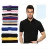 2019 Poloshirt Solid Polo Shirt Мужчины Роскошные рубашки поло с коротким рукавом Мужские базовые топы Хлопковые поло для мальчиков Бренд-дизайнер Polo Homme