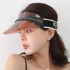 Summer Women Men Hat Hat trasparente in topless Plastic Pvc Sun Sheild Visor Hat Clear Bicycle Sporting Cap Protection UV