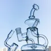 Klein Tornado Recycler Vidro Bongs Dab Plataformas Petróleo Recycler Water Bongs Waterpipes com tigela ou quartzo Banger HR024