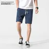 Privathinker Pantaloncini di lino in cotone bianco di marca Pantaloncini estivi da uomo Bermuda maschili Pantaloni corti da uomo di grandi dimensioni Harajuku 2017
