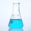 Laboratorium 1PC dostarcza szeroką szyję Big Mouth Wysoka jakość Trójkąt szklana kolba stożkowa Erlenmeyer8877006