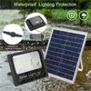 100W Solar Powered Street Flood Lights, 210 LEDs 6000 Lumens Outdoor Waterproof IP65 with Remote Control Security Light for Yard