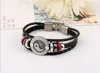 Mode spécial design femmes hommes Bracelet Tai Chi Ying Yang Bracelet femme en cuir Bracelet pierre Vintage bijoux