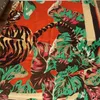 Totalmente novo de boa qualidade 50% seda 50% material de lã impressão floral tigre padrão lenços quadrados para mulheres tamanho 130cm - 130cm250b