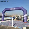 Impresión de transferencia arco de ángulo de carreras línea de inicio inflable arcos globo entrada de evento de color púrpura completo con pancartas adhesivas con descuento