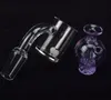 Flat top Quartz Banger With Bubble Carb Cap and Terp Pearl10mm 14mm 18mm Male Female Quartz Nails For Glass Water Bongs Dab Rigs