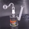 mini glasbägare bong dab oljeplatta bong heady tjocka oljeplattor vax rökning hookah bubbler bong med glas oljebrännare rör och skål