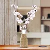 5 pièces tête de kapok artificielle fleur séchée naturelle coton mariage maison décoration de pâques fournitures bricolage couronne bouquet boîte-cadeau