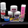 Acrylic Liquid And 3pcs Crystal Powder UV Gel For French Nail Extension Tips False Nail Art Tools Manicure Tools Nail Brush