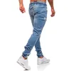 Mens Cool Designer Brand Black Jeans Skinny Ripped Destroyed Stretch Slim Fit Hop Hop Pants With Holes For Men Casual pants1172Y