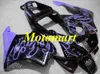 Kit carenatura moto per HONDA CBR900RR 893 96 97 CBR 900RR 1996 1997 ABS fiamme viola set carenature nere + regali HB08