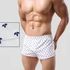 رجل البولكا نقطة طباعة القطن underpants الملاكمين تنفس الملابس الداخلية الملابس المنزلية للرجال الأزياء منتصف الخصر ملخصات الملاكم M-2XL