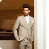 Mannen Past Dark Grey Wedding Suits Bruidegom Custom Made Slim Fit Formele Kostuum Huwelijk Homme Bruidegom Draag Prom Tuxedos Blazer Jacket Man