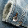 Vinterjackor män hip hop päls krage tjock fleece varma kappa mens 2019 manliga vintage fickor slim jeans jackor denim outwear d20