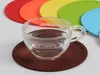Silikon Kaffe Placemat Round Silikon Kustar Drick kopp Mugg Pad Glass Dryck Mat Hem Underlägg Kök Table Decor