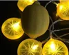 LED Lemon Slice Light String Decoração Quarto Bateria Bateria Luzes De Frutas Luz de férias Luzes decorativas