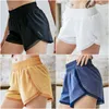 TH417 Yoga Shorts Byxor Dam Löparshorts Dam Casual Yoga Outfits Vuxna Sportkläder Flickor Träning Träningskläder