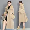 Hiver chaud Long col de fourrure Faux manteau en peau de mouton femmes fausse fourrure veste dames Faux manteau grande taille mode femme pardessus