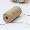 100 jardów naturalny juty sznurka burlap ciąg konopi liny party ślub prezent sznurki do pakowania wątek DIY scrapbooking florists Craft