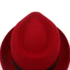 2020 nouveau style fascinator fascinator fédora chapeau pour femme unisexe rouler courte courte bord du jazz fédora chapeau avec ruban