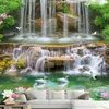 ustom Po Papier peint 3D moderne TV fond salon chambre HD paysage naturel cascade 3D paysage Painti revêtement mural 1466737