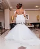 Plus Size Mermaid Wedding Dresses with Long Sleeve 2023 Luxury design Heavy Beading Pearls African Wedding Gown Vestido de noiva