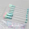 2019New 7pcs Brussages de maquillage en cristal scintibles 10 styles bricolage transparent vide de poignée de maquillage