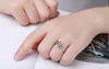 Size 4-10 New Arrival Luxury Jewelry Round Cut 925 Sterling Silver 5A CZ stones Party Wedding Band Finger Rings For Women Gift