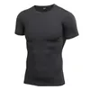 E-BAIHUI Compression Tight T-shirt för män för män Elastisk snabbtorkande toppar Fitness Fotbollskläder Bodybuild T-shirt för män 4001