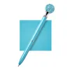 11 Colors Crystal Pen Big Diamond Ballpoint Pen Gem Wedding Office Supplies Gift Metal Luxury Crystal Element Roller Ball Pen Free DHL