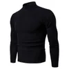 Dropshipping Mens Sweaters 2018 Winter Solid Color Turtleneck Sweater Men Clothing Brand Knitted Pullover Men Sweater pull homme SH190930