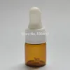 500pcs / lot 패션 2ml 미니 앰버 유리 병 순수 유리 Dropper 에센셜 오일 미니 바이알 FedEx 무료 배송