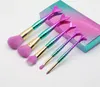 Brushes de maquillage entiers ensembles Cosmetics Brush 5 PCS Kits Couleurs vives Sirène MALAGE BRUSSION TOURS POUDRE BROSTES CONTOURS 3959846