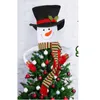 Decorazioni natalizie toppers albero appeso ornamenti pupazzo di pupazzo con cappello sciarfato legato alle vacanze sulla decorazione per la casa di Natale1