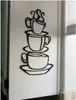 Klassische Küche Haus Kaffeetasse Wandaufkleber abnehmbare Vinyl Aufkleber Wandbild Wandaufkleber Home Decor Wanddekorationen 38 * 21 cm