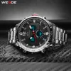 WEIDE Mens Sport Top Luxury Brand Movimento al quarzo Resistente all'acqua Relojes Hombre Fashion Casual Alarm Orologio da polso digitale