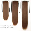 LIVRAISON GRATUITE DHL Cheveux Brésiliens Ponytail Cheveux Humains Ponytails Straight Indian Clip Hair Extensions plus de couleur