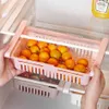 Estante de almacenamiento para refrigerador de cocina de plástico, capa divisoria para refrigerador, estante de almacenamiento duradero, soporte para frutas y verduras