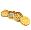 Gold coin grinder Zinc pressed metal four-layer smoke crusher