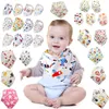 Baby Bibs Infants Burp Cloths Saliva Towel Cotton 38 color Boys Girl Cute friuts Cartoon Slabbetjes Bandana Feeding Scarf 1000pcs T1G121