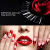 Full Nails Mold Long Fake Fake Nail Art Tips French Fingernail Extension Acrylic UV Gel Manicure Tool 500 st/set