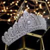 Splendidi diademi reali Quinceanera Corone Copricapo da sposa Gioielli per capelli da sposa Tocado Novia Accessori per capelli da sposa Corona di zirconi2883501