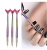 Denizkızı Nail Art Fırçası Balık Kuyruk Gradyan Kalem Fırça UV Jel süsleyen Manikür Araçlar Oyma Çizim Çiçek Boyama