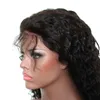 Virgem Cabelo brasileiro rendas frente Wigs onda profunda Pré arrancada Natural Hairline 10-22inch Humano Lace cabelo peruca da parte dianteira com bebê cabelo Remy Curly