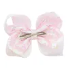 Wholesale 8inch 20 design Girls jojo Bow paillette bubble flower hairpins Barrettes children Bow hair accessories princess Bow Hair Clip