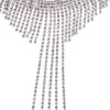 Fashionn Marca Garra Colar De Cristal Colar Mulheres Rhinestone Tassel Declaração Necklacespendants Prata Casamento Colar Chunky Jóias 2017