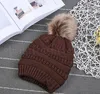 Çocuklar Ponpon kasketleri Bebek Örgü Kış Sıcak Şapka Kalın Sıkı Örme Beanie Cap Bobble Beanie Şapkalar 9 Renkler