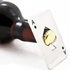 Rostfritt stålflaskaöppnare Ölöppnare Poker Spelkort av Spades Soda Bottle Cap Opener Bar Verktyg Kök Tillbehör Kreativ present