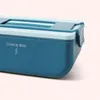 Plastikowe pudełko Bento Podgrzewane Kuchenka mikrofalowa Pole Lunch Dekoroszczelne Niezależne Lattice Bento Box Przenośny kontener żywności